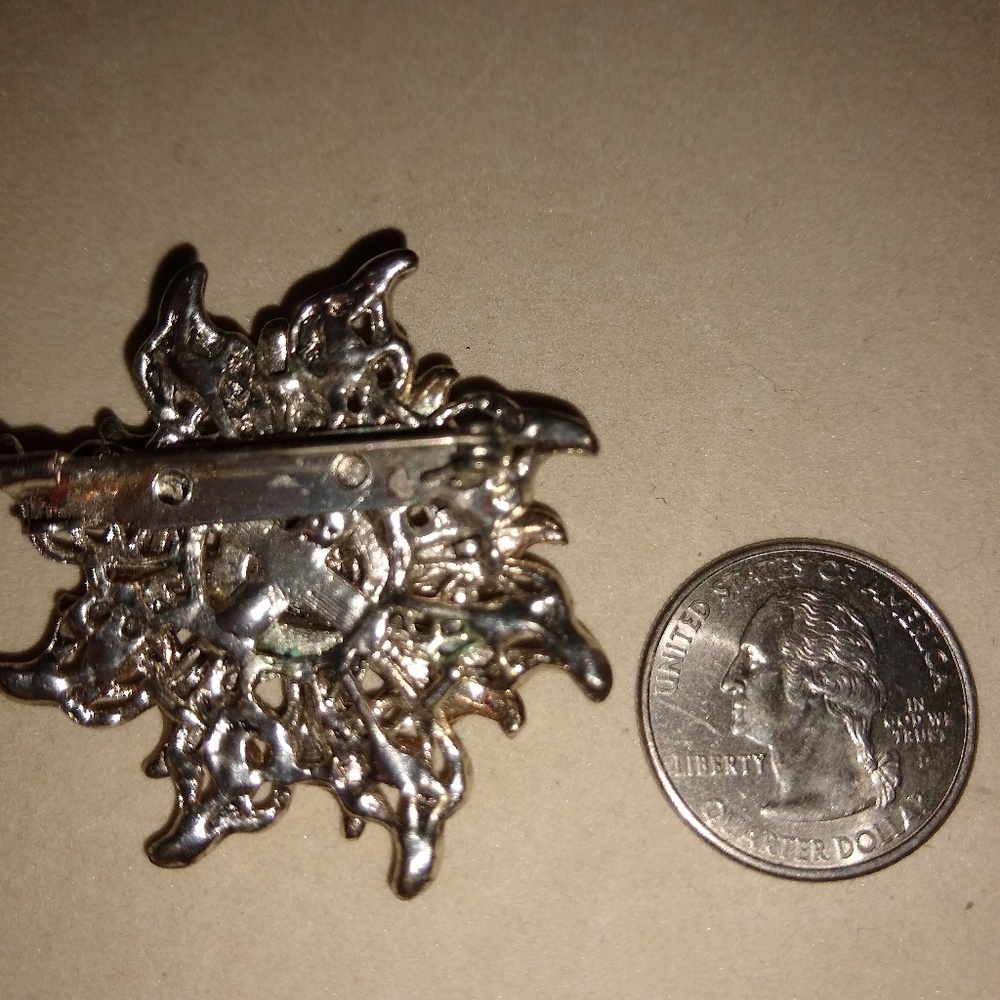 Pink stone brooch - Picture 3 of 3